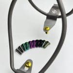 1 con Ốc bình nước đầu dẹp hiệu Ti-parts, Titanium Flat Head Screw for Roadbike MTB Bottle Cage Mount, Super Low profile Fidlock Gravel M5x12, Titanium Bolt Grad - Ảnh 3