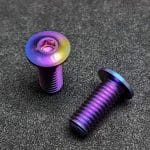 1 con Ốc bình nước đầu dẹp, Ti-parts Flat Head Titanium Bolts For Bottle Cage Mounts - Ảnh 12