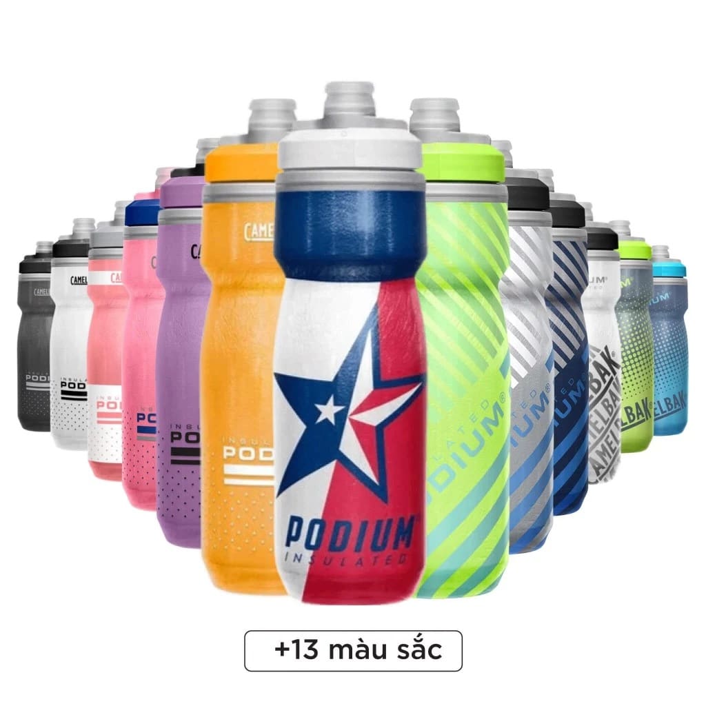 Bình nước giữ lạnh-1 Bình nước xe đạp giữ lạnh Camelbak Podium Chill 620ml - Ảnh 1
