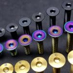 1 con Ốc nắp potang M6 Ti-Parts Titanium Countersunk Stem Cap Bolt | | M6x10 15 18 20 25 30 35 40 45