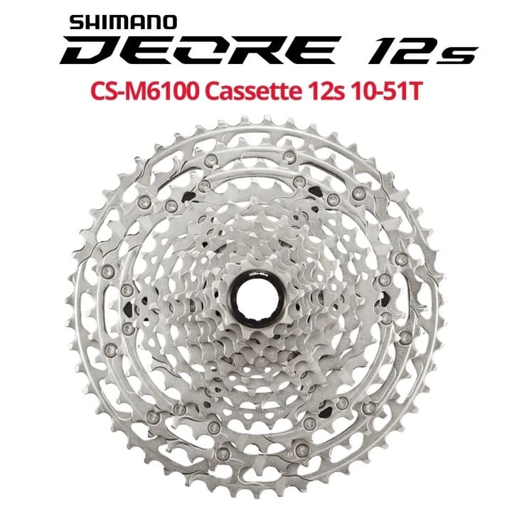 Líp CS-M6100-1 Líp xe đạp Shimano CS-M6100 12s, CS-M6100-12 12SPEED(HYPERGLIDE+), 10-51T - Ảnh 1