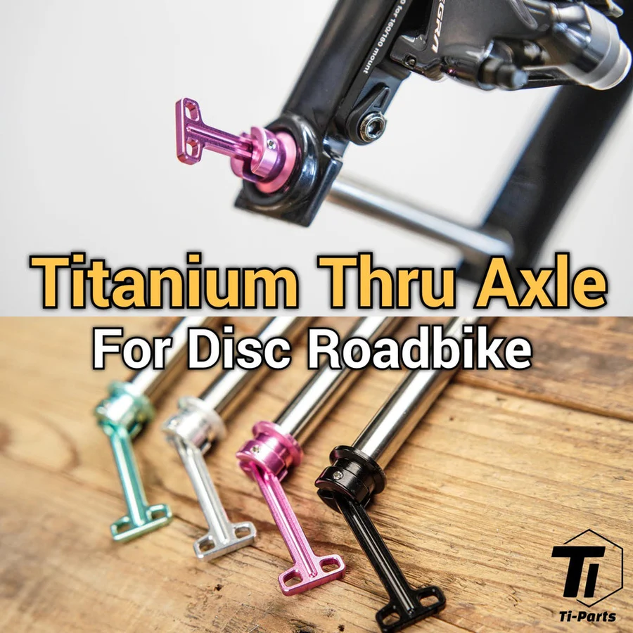 Trục ty Titanium Universal Thru Axle-1 Ti-parts Titanium Universal Thru Axle for Roadbike Disc Brake | 12mm Super Aero lightweight axle with built-in Hidden QR Quick Release - Ảnh 1