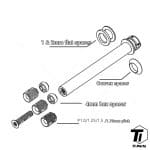 Ti-parts Titanium Universal Thru Axle for Roadbike Disc Brake | 12mm Super Aero lightweight axle with built-in Hidden QR Quick Release - Ảnh 4