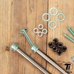 Ti-parts Titanium Universal Thru Axle for Roadbike Disc Brake | 12mm Super Aero lightweight axle with built-in Hidden QR Quick Release - Ảnh 11