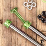 Ti-parts Titanium Universal Thru Axle for Roadbike Disc Brake | 12mm Super Aero lightweight axle with built-in Hidden QR Quick Release - Ảnh 12