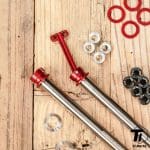 Ti-parts Titanium Universal Thru Axle for Roadbike Disc Brake | 12mm Super Aero lightweight axle with built-in Hidden QR Quick Release - Ảnh 15