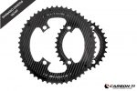 Dĩa Carbon Ti Chainring DA9200 BCD110 , 4Arm, dành cho Shimano - Ảnh 6