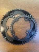 Dĩa Sram X-Glide Chain Ring Yaw for Red B2 11s 53/39T, Blast Black