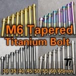 Ốc cốt yên M6 Tipart Titanium Seatpost Bolt | Tapered Head , màu Nitride Black ,size 40mm - Ảnh 2