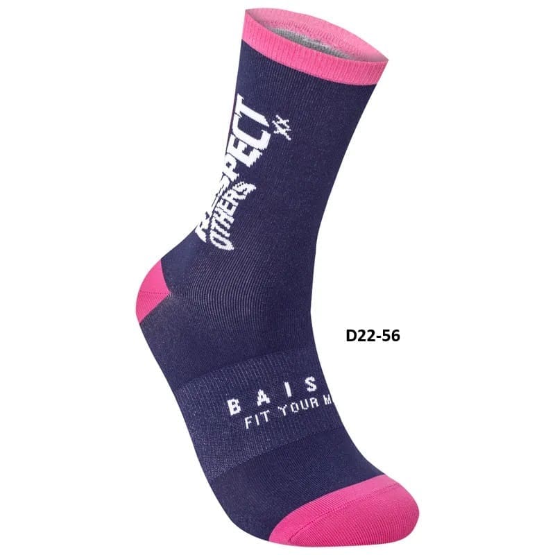 Vớ 125119010 Respect purple-1 Vớ xe đạp Baisky Sport Socks, freesize, màu Respect purple - Ảnh 1