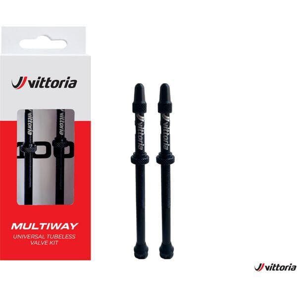 Van Tubeless Multiway-3 1 cặp Van tubeless hiệu Vittoria Multiway Tubeless Valve Alloy black - Ảnh 1