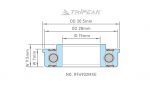 (MX-043) #F6902E (15 x 28/30.5 x 7/9.5 mm) Bạc đạn bánh Tripeak Steel Bearing - Max Bearing - Ảnh 3